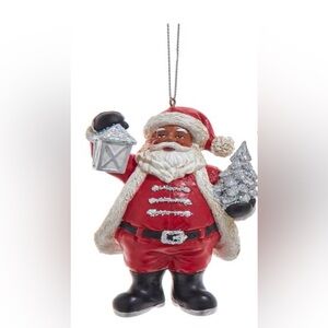 Kurt Adler Black Santa Ornament